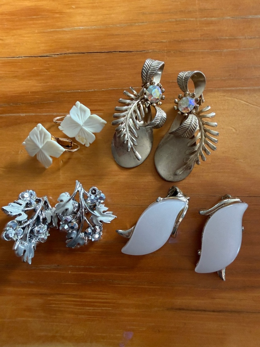 Bundle Vintage Clip-On Earrings - Unbranded